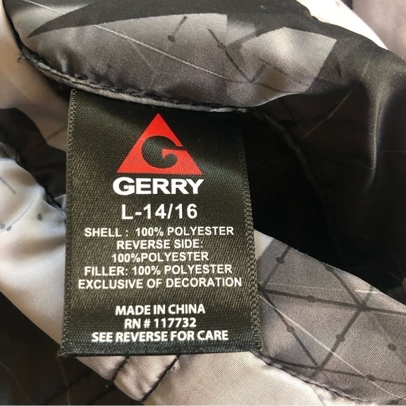 Gerry Boy’s Gray Camo Puffer Reversible Fleece Hooded Jacket Size L 14/16 Youth - Picture 11 of 16